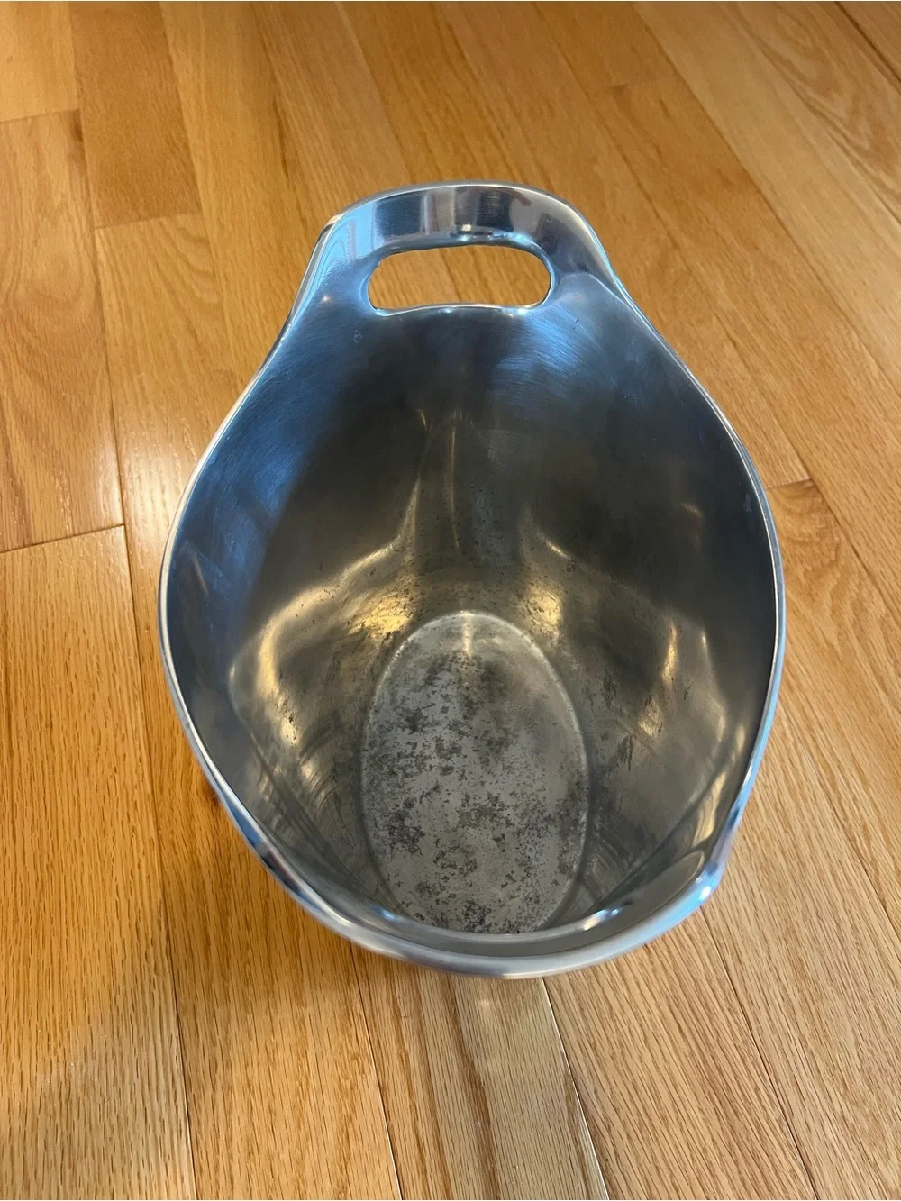 Pottery Barn Barona Silver Metal Wine Bucket with Handled Rim